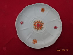 Zsolnay porcelain, antique, shield seal, yellow floral coffee cup coaster. He has!