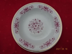 Alföldi porcelain, deep plate with pink flowers, diameter 23 cm. He has!