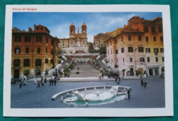 Olaszország,Róma,Spanyol lépcső,postatiszta képeslap
