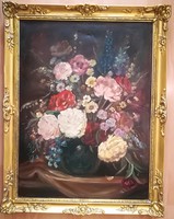 Virág csendélet- D.Benczúr Ida jelzéssel 60x80