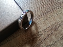 Rubin, smaragd, zafír köves ezüst gyűrű