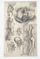 Attributed to Armand Schönberger (1885-1974): drawing studies