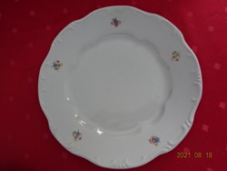 Zsolnay porcelain, antique, shield seal, flat plate with floral pattern. He has!