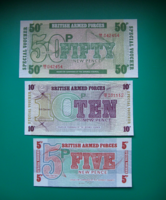 British military banknotes Series 6 - unc - 5-10-50 pence - 1972 - (2.)
