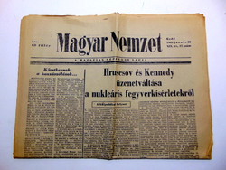 1963 január 22  /  Magyar Nemzet  /  50 éves lettem :-) Ssz.:  19276