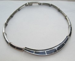 Spectacular taxco with Mexican silver necklace with sodalite - vintage