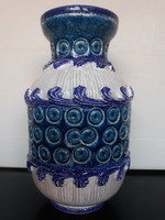 Gyönyörű jelzett kék-fehér olasz kerámia váza