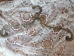 Régi réz barokk stílusú vállfa, esküvői- vintage