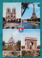 Franciaország,Párizs nevezetességei,külföldi használt képeslap,1976