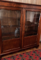 Antique Biedermeier two-door bookcase