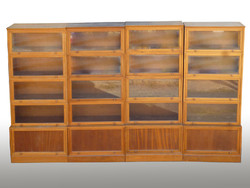 0278 Antique lingel bookcase 4 identical rows