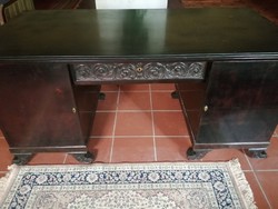 Antik késő szecessziós íróasztal eladó faragott  1900 évek eleje
