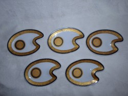 Small plate with Versace pattern in the shape of a paint palette, 5 pcs
