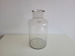 Vintage old blown large 14 l liter sealed huta mason jar with 43 cm decoration