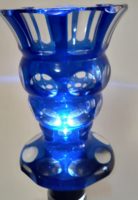 Kék Bieder kristály pohár