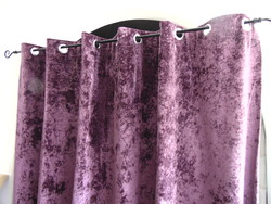 Pair of purple velvet blackout curtains
