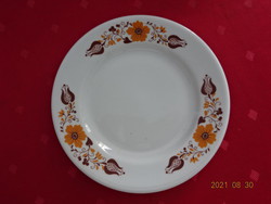 Great Plain porcelain small plate with yellow, brown flower pattern, diameter 17.5 cm. He has!