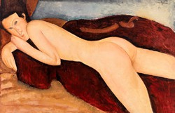 Amedeo Modigliani - Kitárulkozó Akt - vászonnyomat