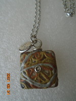 Dreamy, larger Italian Venetian glass pendant, new, unused, approx. 3 x 3 cm, marked, 700 ft by post
