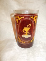 Antique Biedermeier commemorative glass glass cup 19th century