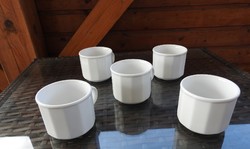 Lubjana - fehér modern sokszöges csésze készlet
