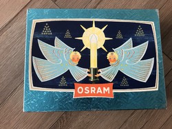 Antik Osram karácsonyfadísz égősor izzósor fényfüzér
