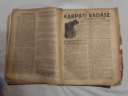 Kárpáti Vadász. 1927-28-29 Vadászati, erdészeti, halászati és ebtenyésztési szaklap - 52 db. bekötve