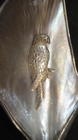 Silver parrot brooch, 1960s