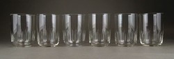 1F962 old polished glass cup set of 6 pieces