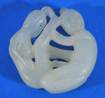 Small white Chinese jade statue from the 1950s