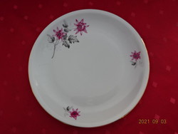 Lowland porcelain flat plate with purple flower pattern, diameter 23.5 cm. He has!