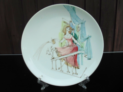 Rosenthal art deco jelenetes fali tányér