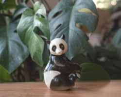 Lomonosov panda figura - retro orosz porcelán