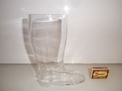 Boot-shaped - glass - half liter - 19 x 13.5 cm - beer - thick - German - flawless