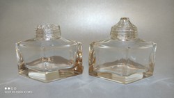 Art Deco üveg fűszeres fűszer tartó kettő darab pótlásra