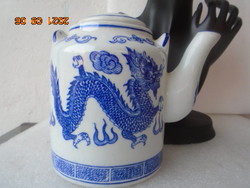 Antik Kinai teáskanna sárkányos motívummal  1/1 literes