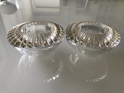 Nachtmann crystal candle holders in pairs, 10.5 cm in diameter
