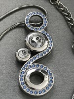 Modern necklace with special pendant, 6.5 cm long pendant