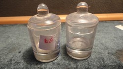 S21-102 pair of art-deco vials with glass lids