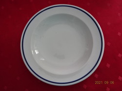 Great Plain porcelain blue striped deep plate, diameter 22 cm. He has!