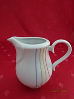 Great Plain porcelain, colored striped milk spout, height 8.5 cm. He has!