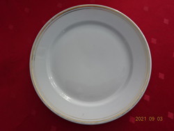 Lowland porcelain gold-edged small plate, diameter 19 cm. He has!