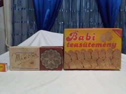 Két darab retro doboz együtt - Babi teasüteményes és cérnás