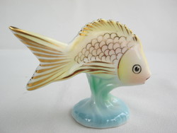 Hollóházi porcelán ritka festésű hal