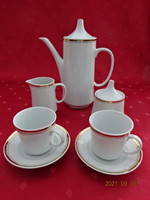 Great Plain porcelain coffee set, double, with gold border. He has!