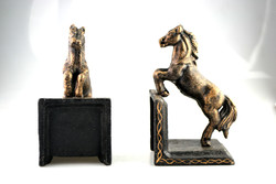 Cast iron bookend in pairs - rider