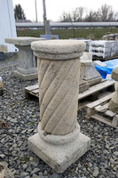 Carved garden pedestal, column, flowerpot