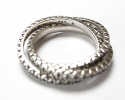 Esprit, 3 részes, köves ezüst gyűrű.