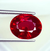 8.75 Cts aaa natural transparent Burmese red ruby gemstone