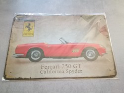 Ferrari reklámtábla,lemeztábla,fémtábla ,retro jellegű